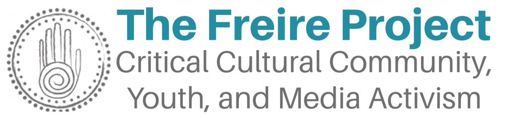 This is the logo for the Freire Project — Critical Cultural Community, Youth, and Media Activism.